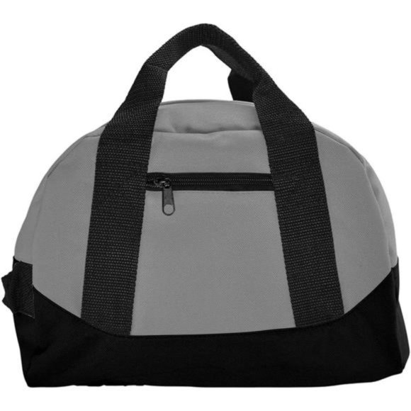 12" Mini Two Tone Duffle Bag Gray - Picture 4 of 9